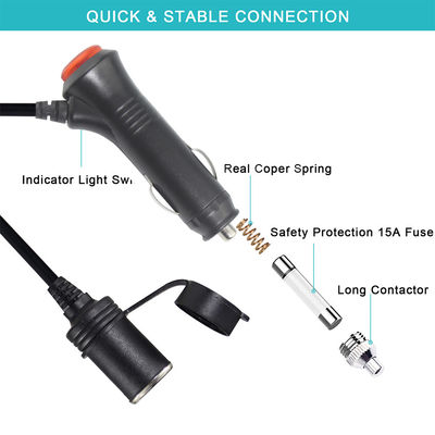 12V/24V αυτοκινητοκινητοκινητήρα αναπτήρα για την πρίζα με διπλή θύρα USB για RV φορτηγά συσκευές φόρτισης 10A 3μέτρου CE πιστοποιημένο