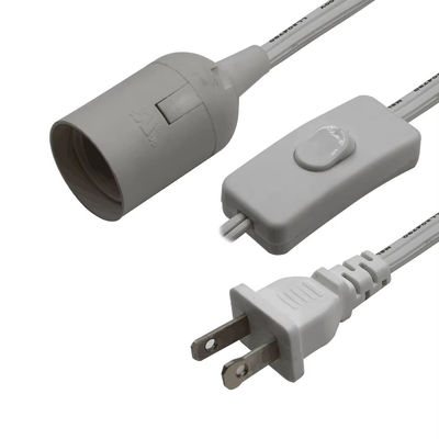 NEMA 1-15P E14 Socket Converter Cable με 303 Switch - 3 πόντους Plug to Bulb Adapter για επιτραπέζιο λαμπτήρα/λαμπτήρα (125V 3A)