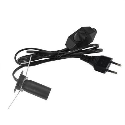 Πρωταθλήτρια EU Plug E14 καλώδιο λαμπτήρα με ρυθμιζόμενο διακόπτη θολωτή για φωτιστικά οροφής AC 250V 5A