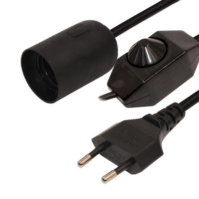 Ρυθμίσιμο αμβλύσιμο καλώδιο EU Plug E27 για το λαμπτήρα λαμπτήρα με φωτιστικό οροφής για εσωτερικό φωτισμό 220-240V ανθεκτικό στη θερμότητα