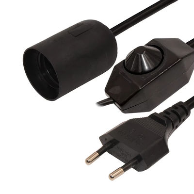 Ρυθμίσιμο αμβλύσιμο καλώδιο EU Plug E27 για το λαμπτήρα λαμπτήρα με φωτιστικό οροφής για εσωτερικό φωτισμό 220-240V ανθεκτικό στη θερμότητα