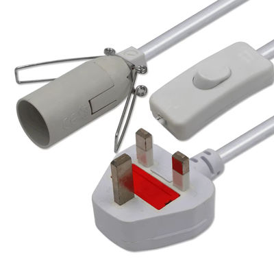 Καλώδιο μετατροπέα λαμπτήρα E14 με UK Plug & 303 Switch, 250V 3A για παλιά φωτιστικά