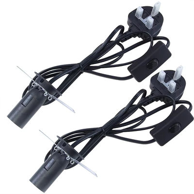 Καλώδιο μετατροπέα λαμπτήρα E14 με UK Plug & 303 Switch, 250V 3A για παλιά φωτιστικά
