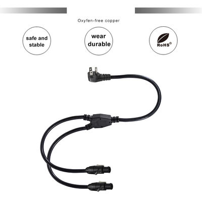 NEMA 5-15P για διπλό καλώδιο PowerCON Y Splitter για φωτισμό σκηνής