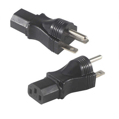 Βιομηχανική βαθμίδα NEMA 5-15P έως IEC 320 C13 Συμπλέκτης προσαρμογέα ισχύος για server rack/data center με 125V 15A υψηλού ρεύματος & πυρόστακτο στερέωμα (συμμορφούμενο με το πρότυπο UL)