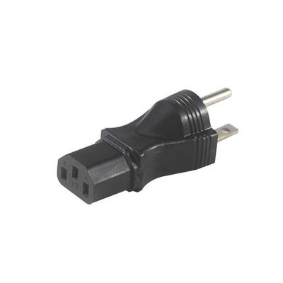 Βιομηχανική βαθμίδα NEMA 5-15P έως IEC 320 C13 Συμπλέκτης προσαρμογέα ισχύος για server rack/data center με 125V 15A υψηλού ρεύματος & πυρόστακτο στερέωμα (συμμορφούμενο με το πρότυπο UL)