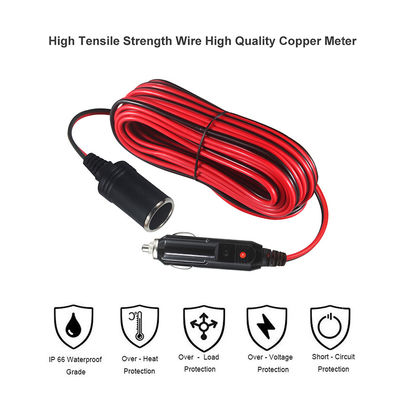 12V 24V καλώδιο επέκτασης αναπτήρα αυτοκινήτου αρσενικό προς θηλυκό