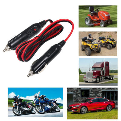 12V-24V διπλό αρσενικό καλώδιο φόρτισης αυτοκινήτου με προστασία από υπερφόρτωση