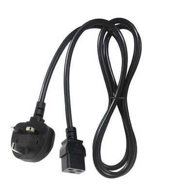 Ηλεκτρικό καλώδιο για κέντρα δεδομένων 16A 250V 14AWG 1.2M μαύρο BS1363 Ασφάλεια πιστοποιημένη