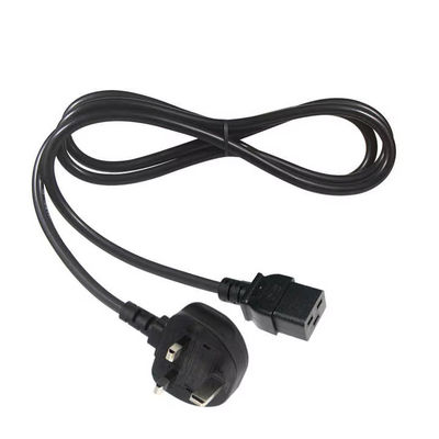 Ηλεκτρικό καλώδιο για κέντρα δεδομένων 16A 250V 14AWG 1.2M μαύρο BS1363 Ασφάλεια πιστοποιημένη
