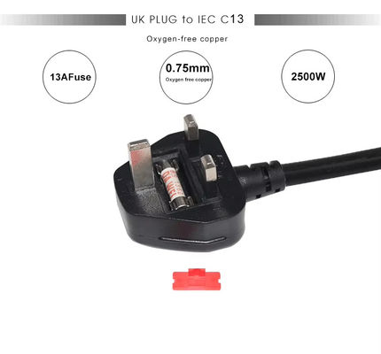 Ηλεκτρονικό καλώδιο 1.5M 250V 2.5A 18AWG Ευέλικτο PVC για Nintendo Switch / Ηχεία / Αναπροσαρμοστή τροφοδοσίας φορητού υπολογιστή