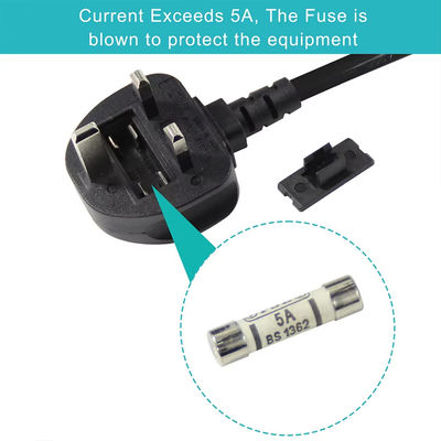 UK to C13 Power Cord 1.2M 250V 13A 16AWG Heavy Duty Cable για διακομιστές/ιατρικό εξοπλισμό/PDU κέντρου δεδομένων (CE/BS1363/RoHS)