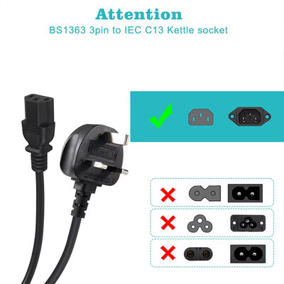 UK to C13 Power Cord 1.2M 250V 13A 16AWG Heavy Duty Cable για διακομιστές/ιατρικό εξοπλισμό/PDU κέντρου δεδομένων (CE/BS1363/RoHS)