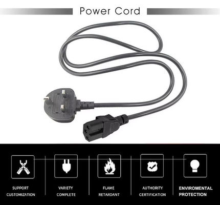 Καλώδιο τροφοδοσίας UK C15, 3-pin, σε IEC C15 για βιομηχανικές συσκευές