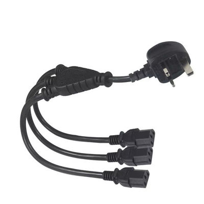 UK Plug to Multi C13 Power Cord 1.8M 250V 13A 16AWG PDU Cable για server rack/UPS/data center (BS1363/IEC 60320/RoHS)