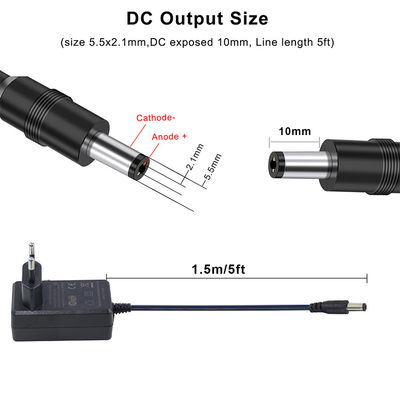 ΕΕ Plug 12V DC Power Adapter  European AC to DC Wall Charger για LED, Router, κάμερα, ηλεκτρονικά