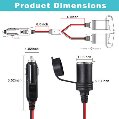 12V 24V Διπλός Αντάπτορας Διαχωριστή Αναπτήρα Αυτοκινήτου για SUV Φορτηγό Van Επέκταση Φορτιστή Παροχής Ρεύματος