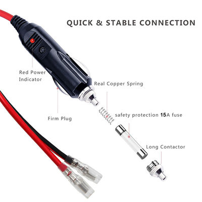 12V αυτοκινητοκινητήρα Plug για Faston 850 Τερματικό καλώδιο σύνδεσης για παροχή ρεύματος DIY εφαρμογές