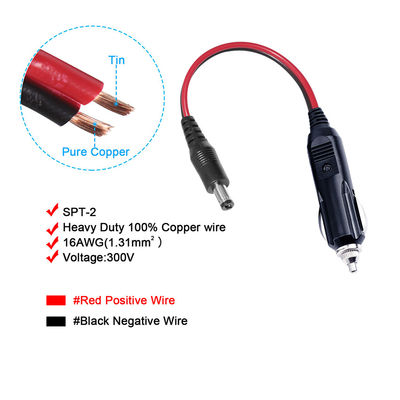 12V αυτοκινητοκινητό αναπτήρα Συμπλέκτης DC συνδετήρα καλώδιο ρεύματος για Dash Cam δρομολογητή ψύκτη και συσκευές DIY