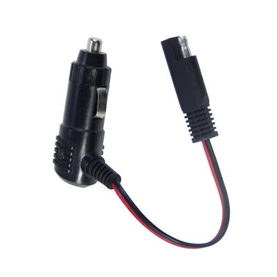 Συμπλέκτης αναπτήρα τσιγάρων 12V με διακόπτη σε καλώδιο ρεύματος συνδετήρα SAE για φορτιστή μπαταριών ηλιακών συλλεκτών και χρήση μοτοσικλέτας