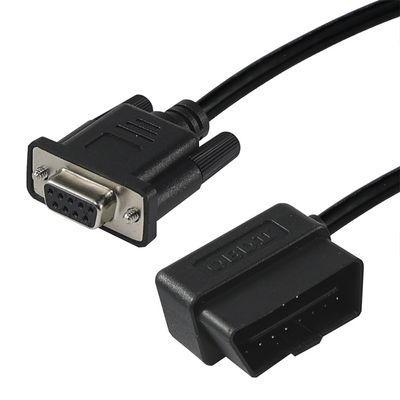 Καλώδιο διαγνωστικού προσαρμογέα OBD-II προς DB9 με 16-πιν αρσενικό σε 9-πιν σειριακό συνδέσμο για διεπαφή εργαλείου σάρωσης οχημάτων