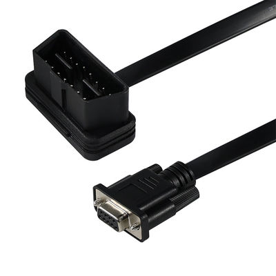 Καλώδιο διαγνωστικού προσαρμογέα OBD-II προς DB9 με 16-πιν αρσενικό σε 9-πιν σειριακό συνδέσμο για διεπαφή εργαλείου σάρωσης οχημάτων