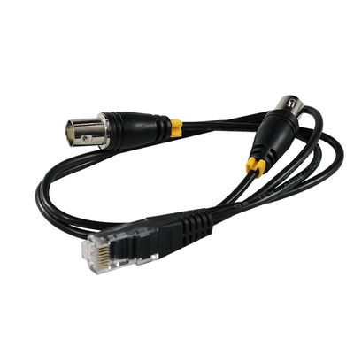 RJ45/RJ48 Άντρας σε διπλό καλώδιο προσαρμογέα BNC θηλυκού τύπου για T1/E1 Διασύνδεση μετάδοσης σήματος κοαξιού μετατροπέα διαχωριστή A