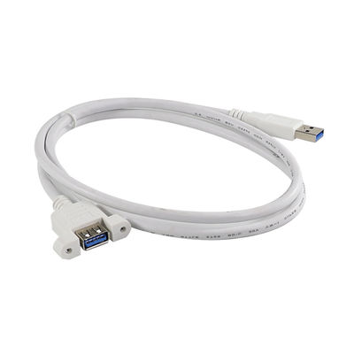 Καλώδιο επέκτασης USB 3.0 A αρσενικό σε θηλυκό με οπές βιδών τοποθέτησης σε πάνελ για μεταφορά δεδομένων και επέκταση συσκευής 3ft/4ft/5ft