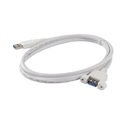 Καλώδιο επέκτασης USB 3.0 A αρσενικό σε θηλυκό με οπές βιδών τοποθέτησης σε πάνελ για μεταφορά δεδομένων και επέκταση συσκευής 3ft/4ft/5ft