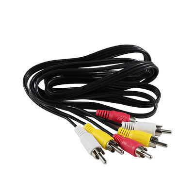 6ft RCA AV καλώδιο 3 κομμάτια σύνθετο βίντεο ήχο για τηλεοράσεις DVD players