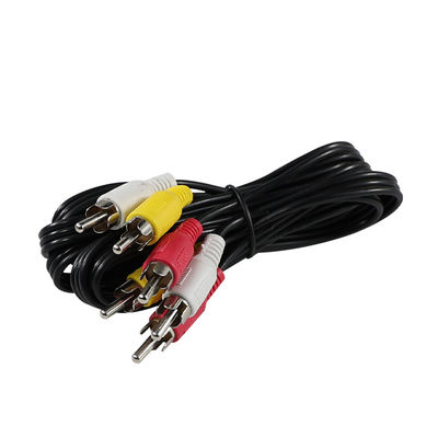 6ft RCA AV καλώδιο 3 κομμάτια σύνθετο βίντεο ήχο για τηλεοράσεις DVD players