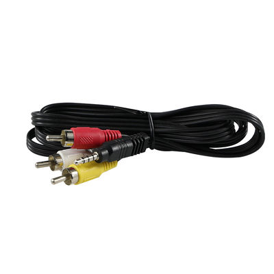 6ft RCA AV καλώδιο 3 κομμάτια σύνθετο βίντεο ήχο για τηλεοράσεις DVD players