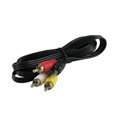 6ft RCA AV καλώδιο 3 κομμάτια σύνθετο βίντεο ήχο για τηλεοράσεις DVD players