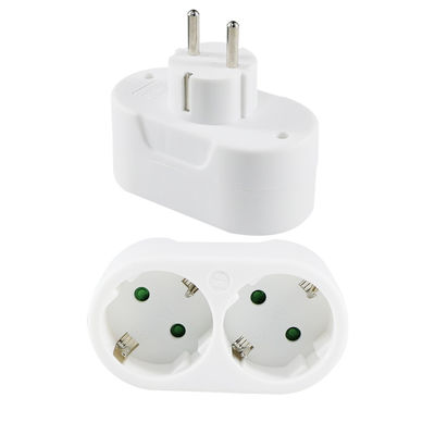 Διπλή έξοδος EU Plug Power Adapter Socket Converter για οικιακά ταξίδια Ευρωπαϊκή τυποποιημένη έξοδος AC, 250V 10Aa