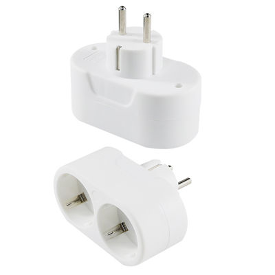 Διπλή έξοδος EU Plug Power Adapter Socket Converter για οικιακά ταξίδια Ευρωπαϊκή τυποποιημένη έξοδος AC, 250V 10Aa