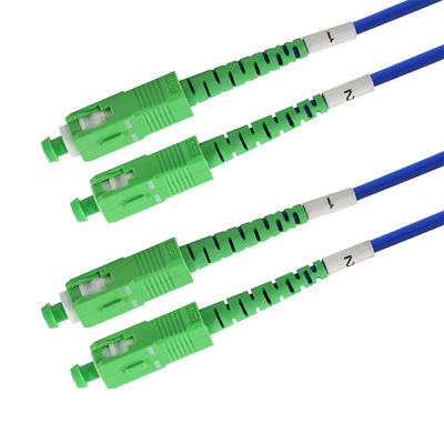 SC APC Simplex Single-Mode Fiber Optic Patch Cable (Καλωδίου σύνδεσης οπτικών ινών με μονό τρόπο)