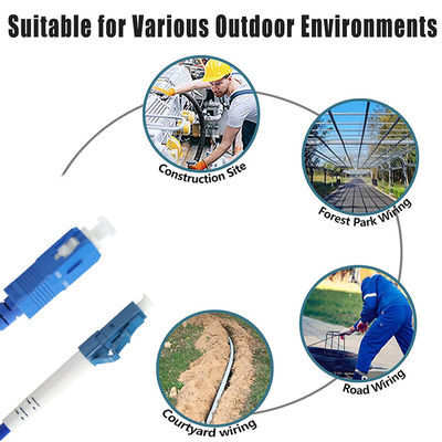 Καλώδιο σύνδεσης οπτικών ινών SC προς LC μονοτρόπος πολυτρόπος για κέντρα δεδομένων