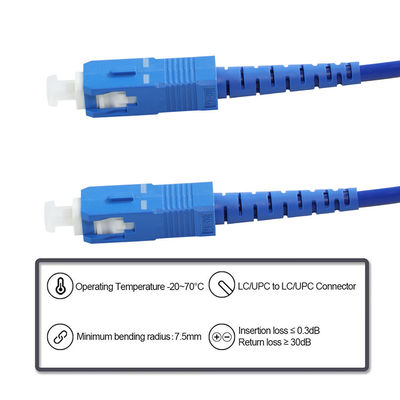 Καλώδιο σύνδεσης οπτικών ινών SC προς SC - Single-Mode ή Multimode Jumper για εφαρμογές ODF, FTTH, Data Center, Telecom, LAN