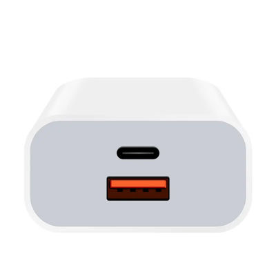 Φορτιστής τοίχου US 2-Pin 30W Dual Port – USB-C & USB-A Έξοδος Γρήγορης Φόρτισης για Τηλέφωνο, Tablet, Κάμερα