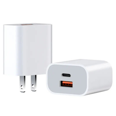 Φορτιστής τοίχου US 2-Pin 30W Dual Port – USB-C & USB-A Έξοδος Γρήγορης Φόρτισης για Τηλέφωνο, Tablet, Κάμερα