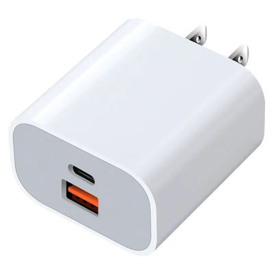Φορτιστής τοίχου US 2-Pin 30W Dual Port – USB-C & USB-A Έξοδος Γρήγορης Φόρτισης για Τηλέφωνο, Tablet, Κάμερα