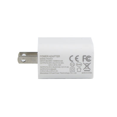 Φορτιστής τοίχου USB 2-Pin 20W Dual-Port ΗΠΑ – Προσαρμογέας τροφοδοσίας ταχείας φόρτισης Type-C & USB-A για τηλέφωνο, tablet, φωτογραφική μηχανή