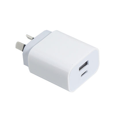 AU 2-Pin 20W Dual-Port Wall Charger   USB-C & USB-A Fast Charging Power Adapter για χρήση τηλεφώνου, tablet, κάμερας, ταξιδιών