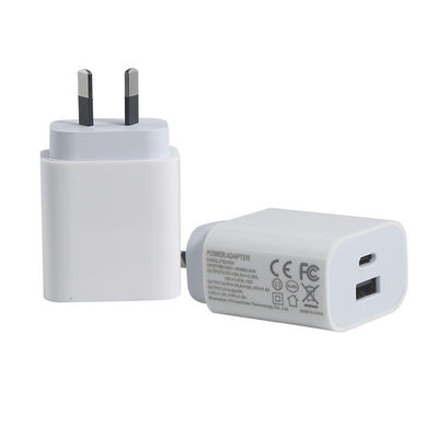 AU 2-Pin 20W Dual-Port Wall Charger   USB-C & USB-A Fast Charging Power Adapter για χρήση τηλεφώνου, tablet, κάμερας, ταξιδιών