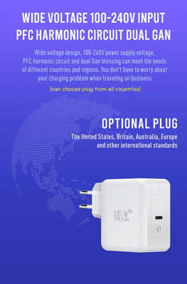 Ευρωπαϊκός φορτιστής τοίχου 2-Pin 140W USB-C High Power – Αντάπτορας ταχείας φόρτισης Type-C για Laptop, Tablet, Steam Deck, MacBook, για ταξίδια