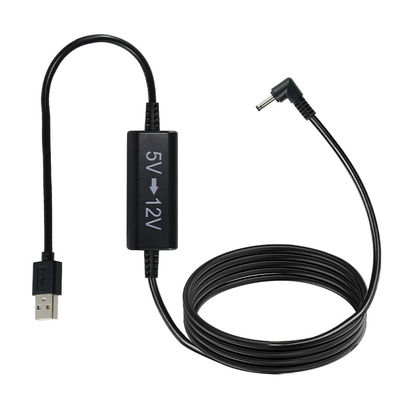 USB σε δεξιά γωνία DC 5V έως 12V Step-Up Power Cable - Αναπροσαρμοστής ενδυνάμωσης τάσης για δρομολογητή, λωρίδα LED, κάμερα, ανεμιστήρα