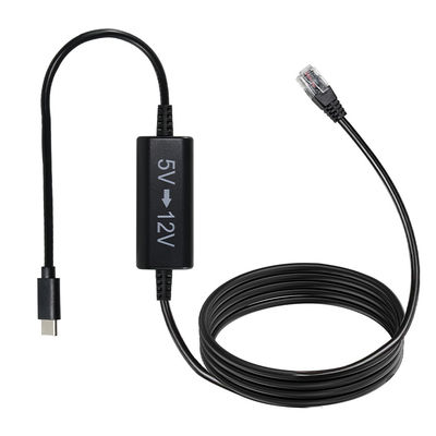 Καλώδιο USB-C σε 12V Step-Up με Καλώδιο DC Γωνίας - Μετατροπέας Ισχύος 5V σε 12V για Router, LED, Κάμερα, Ανεμιστήρα