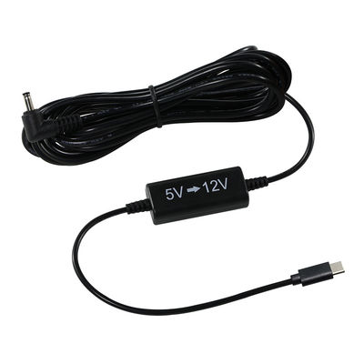 Καλώδιο USB-C σε 12V Step-Up με Καλώδιο DC Γωνίας - Μετατροπέας Ισχύος 5V σε 12V για Router, LED, Κάμερα, Ανεμιστήρα