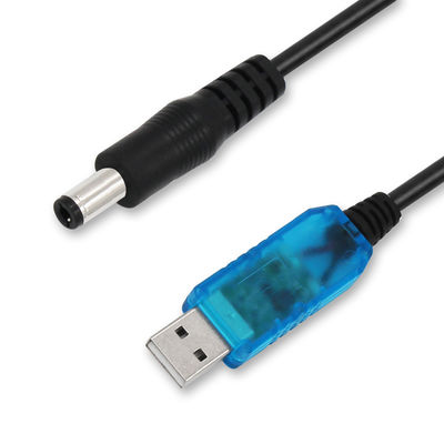 USB σε DC 5V έως 12V Step-Up καλώδιο ρεύματος με διαφανές μπλε / λευκό / ροζ κέλυφος- Boost Adapter για δρομολογητή, LED, συσκευή IoT