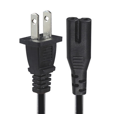 Καλώδιο τροφοδοσίας NEMA 1-15P σε IEC C7 - Επίπεδο φις σε καλώδιο σύνδεσης Figure-8 για φορητό υπολογιστή, DVD player, κονσόλα παιχνιδιών, μικρές συσκευές
